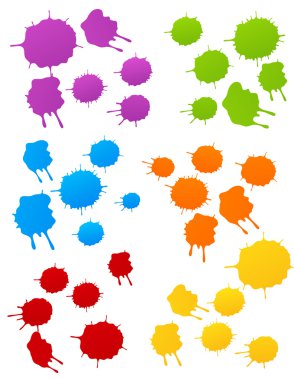 Colored blots clipart