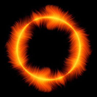 Red fire circle clipart