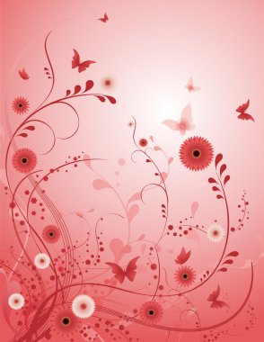 Rose flower vector background clipart