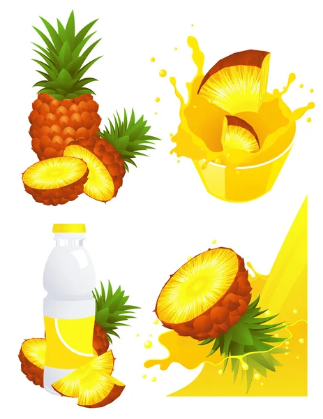Ananas produtos — Vetor de Stock
