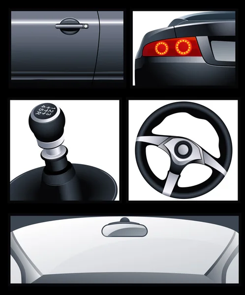 Éléments automobiles — Image vectorielle