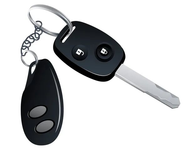 Car key with trinket — Stock Vector