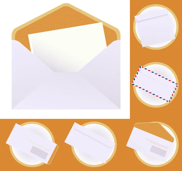 Набір конвертів — стоковий вектор