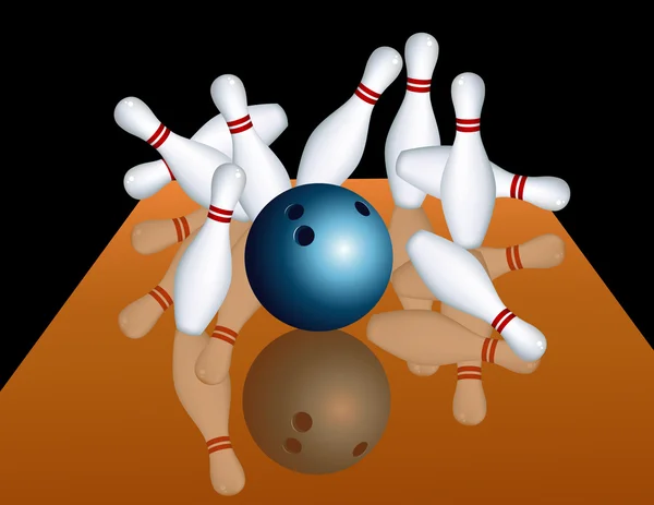 Gioco di bowling — Vettoriale Stock