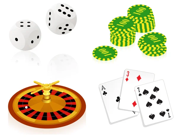 Casino nesneleri — Stok Vektör