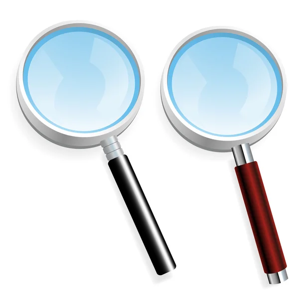 Pair of magnifiers — Stock Vector
