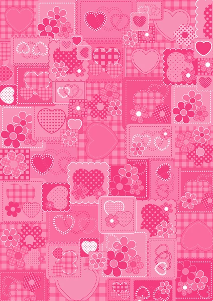 Liefde die roze achtergrond — Stockvector