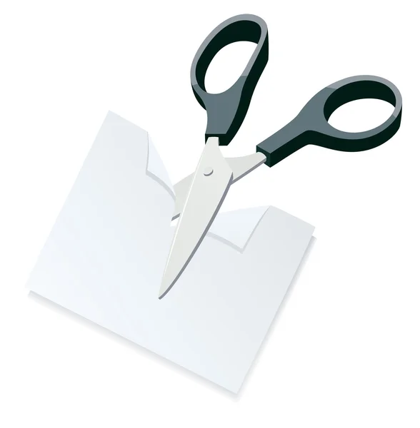 Ножиці різання паперу — стоковий вектор