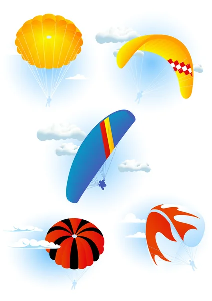 Ensemble parachute — Image vectorielle