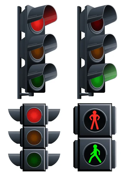 Közlekedési lámpák — Stock Vector