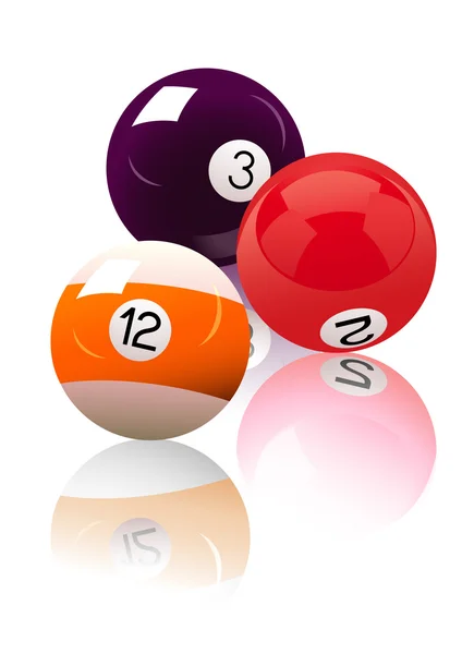 Three _ billiard _ balls — стоковый вектор