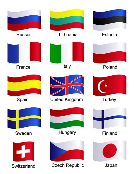 世界旗帜 — 图库矢量图片