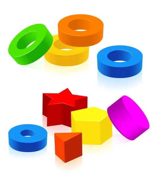 Speelgoed cijfers — Stockvector