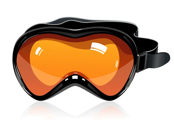 オレンジ色のスキー用マスク — ストックベクタ