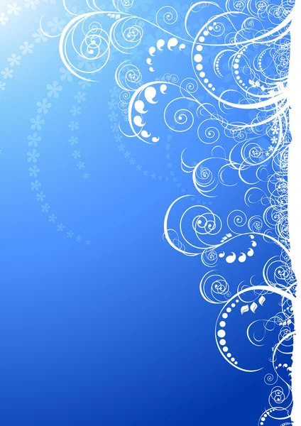 Синій квіткові багато прикрашений — стоковий вектор