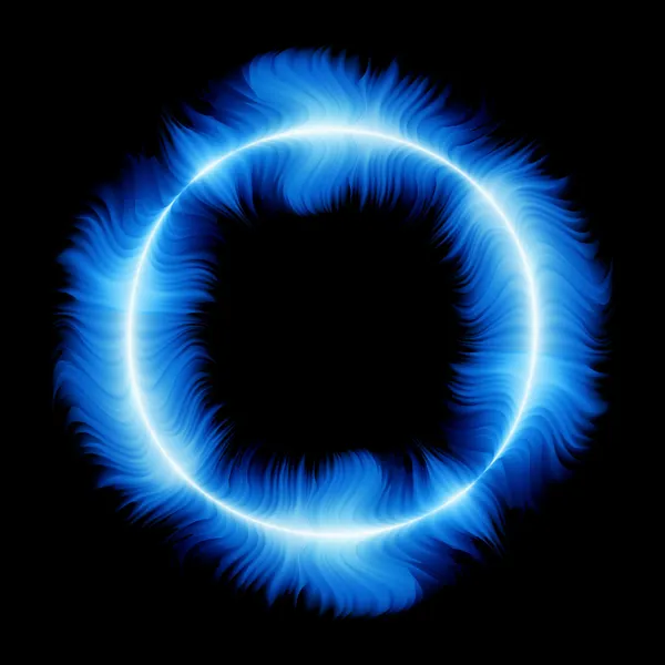 Niebieski ogień pierścień — Wektor stockowy