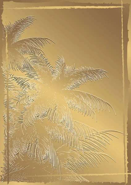 浮雕棕榈树 — 图库矢量图片