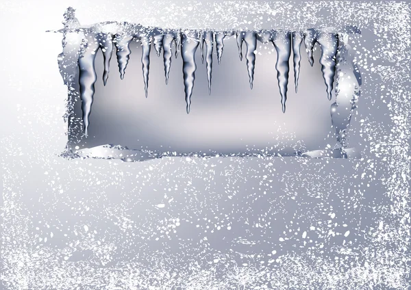框架的冰柱 — 图库矢量图片