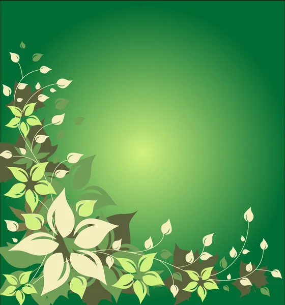 Fond de fleur verte — Image vectorielle