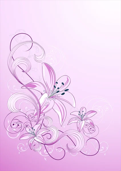 Lily_background1 — Stock Vector