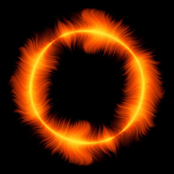 Röd eld cirklar — Stock vektor