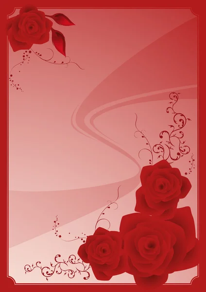 Rose_floral_frame — ストックベクタ