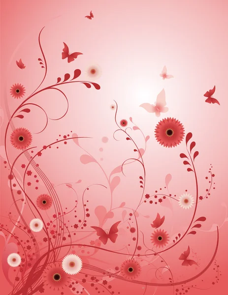 Fond vecteur fleur rose — Image vectorielle