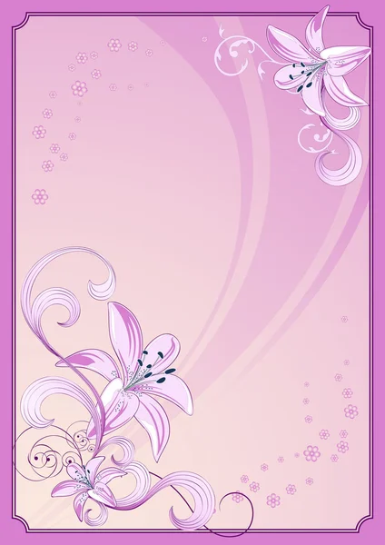 Lily_flower_frame Vector Graphics