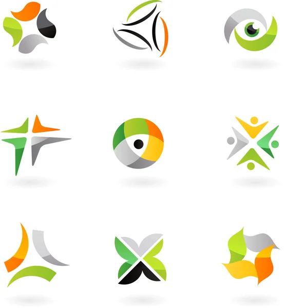 Abstract icon set - 8 — Stock Vector