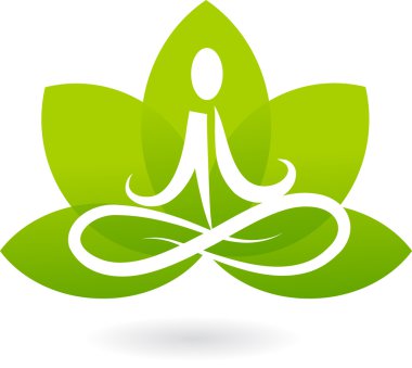 Yoga lotus icon / logo clipart