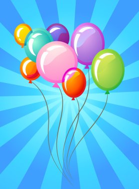 Colourful balloons clipart