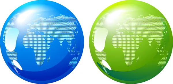 Terre bleue et verte — Image vectorielle
