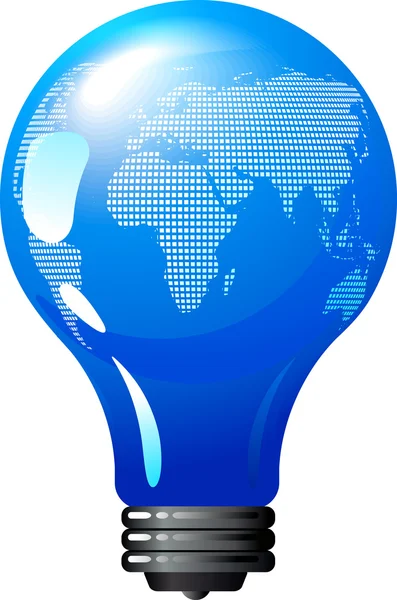 Earth bulb — Stock Vector