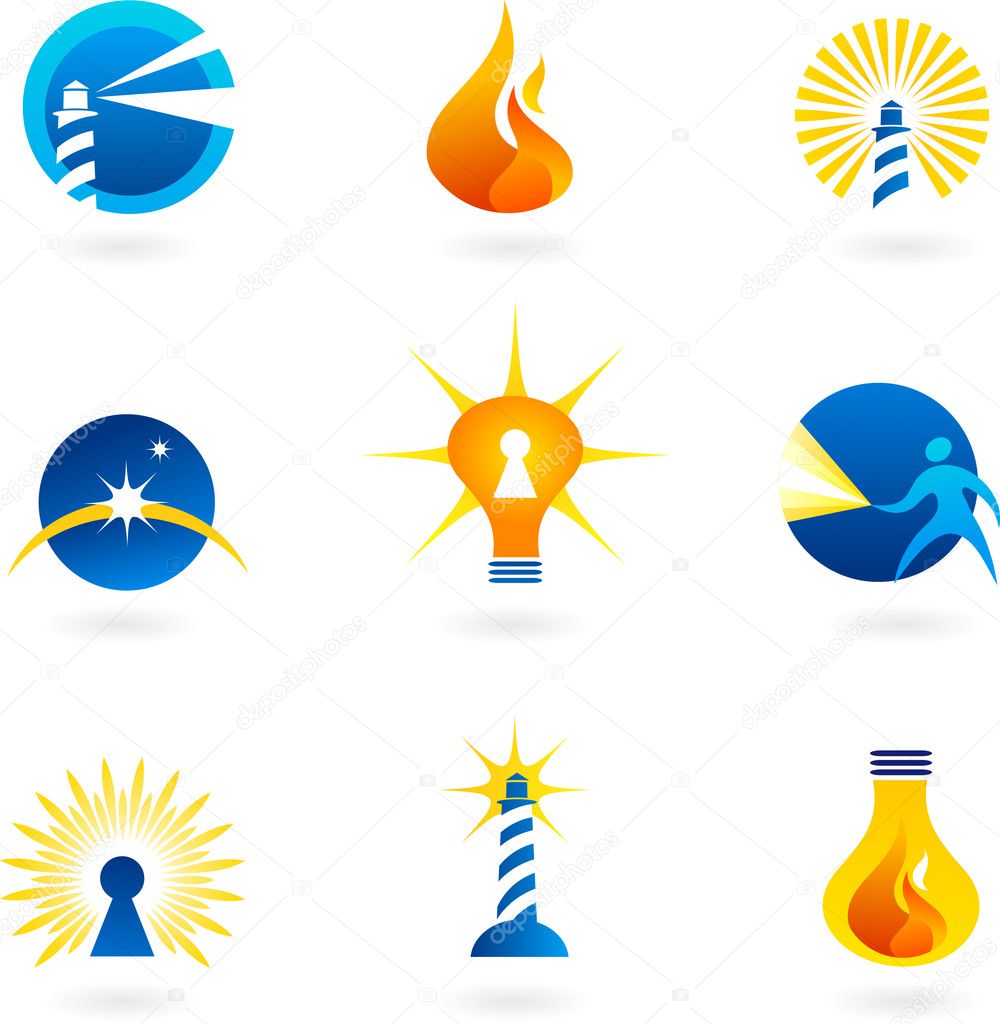 Light and fire icons