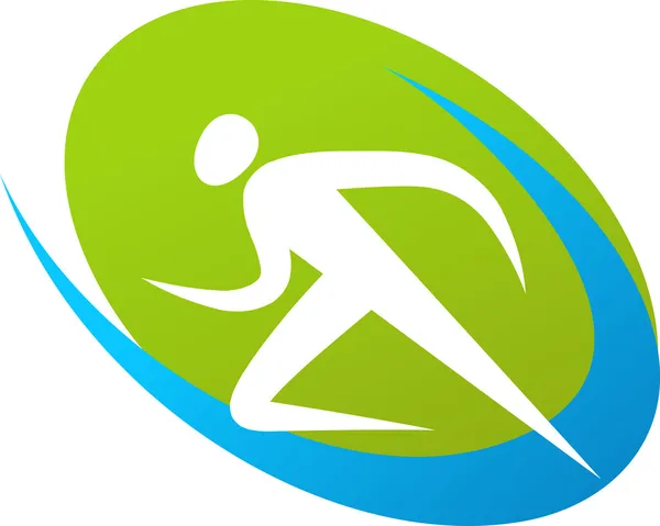 Runner pictogram / logo — Stockvector