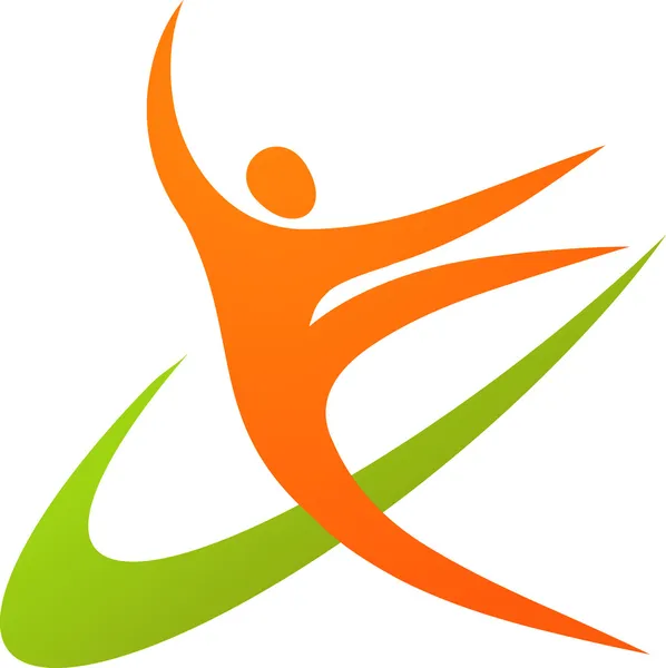 Ícone de ginasta / logotipo - 1 — Vetor de Stock