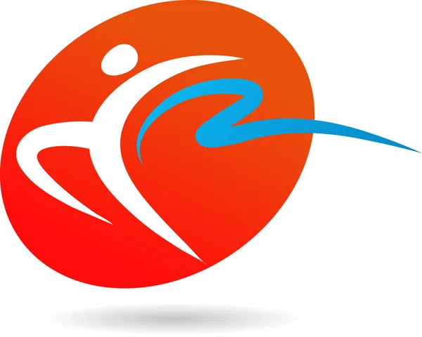 Ícone de ginasta / logotipo - 2 — Vetor de Stock
