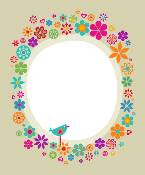 Cadre floral - 2 — Image vectorielle