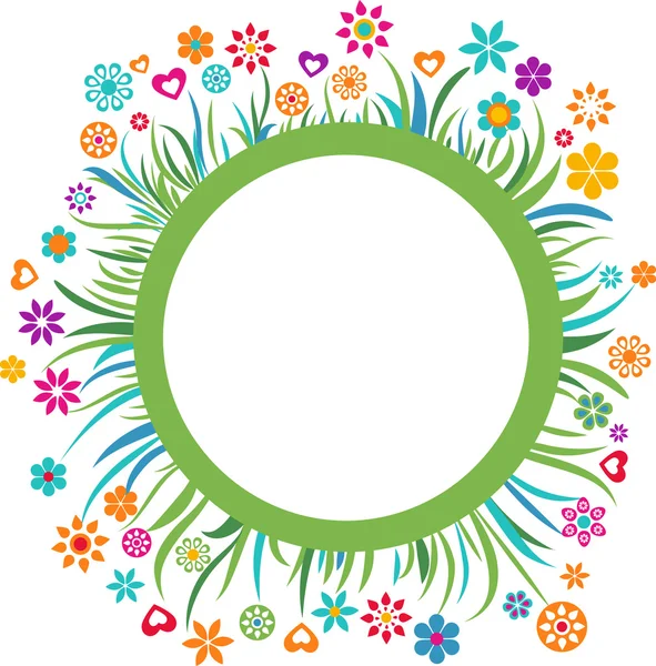 Cadre floral - 3 — Image vectorielle