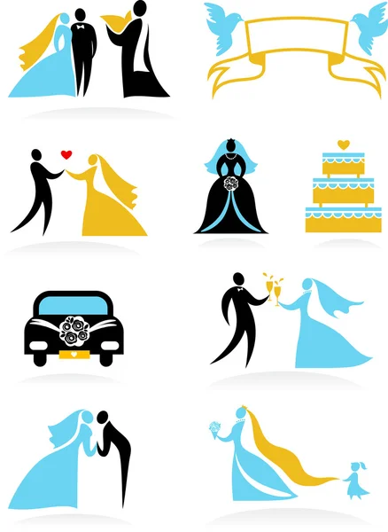 Icônes de mariage - 2 — Image vectorielle