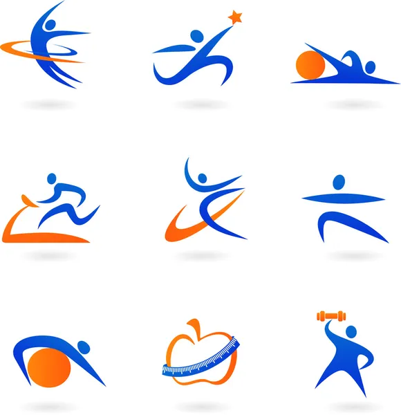 Fitness icons - 2 — Stock Vector