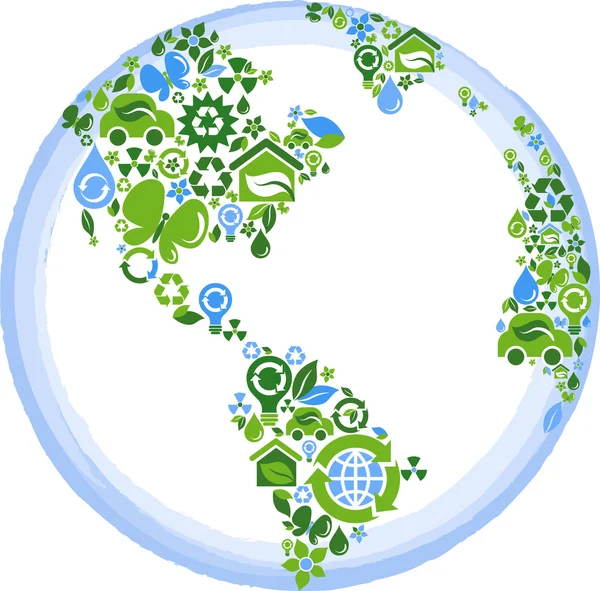 Eco planeta conceito — Vetor de Stock