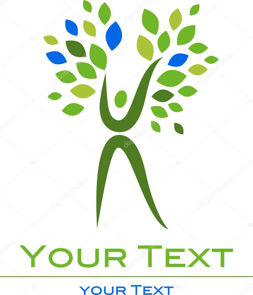 Abstract icons/ logo of human style tree