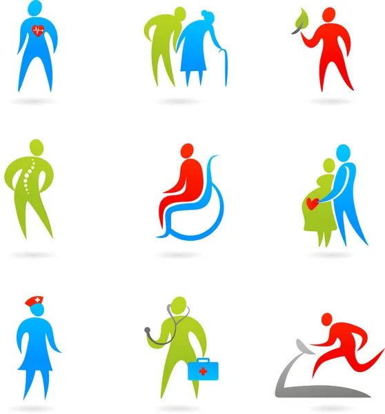 Ensemble d'icônes soins de santé — Image vectorielle