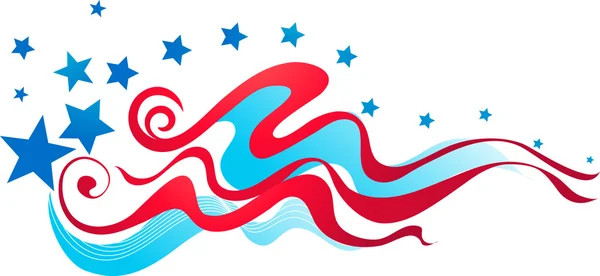 Американский флаг-баннер — стоковый вектор