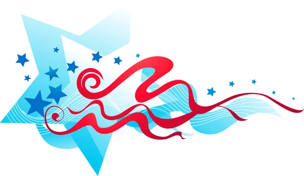 Bannière drapeau américain - 2 — Image vectorielle
