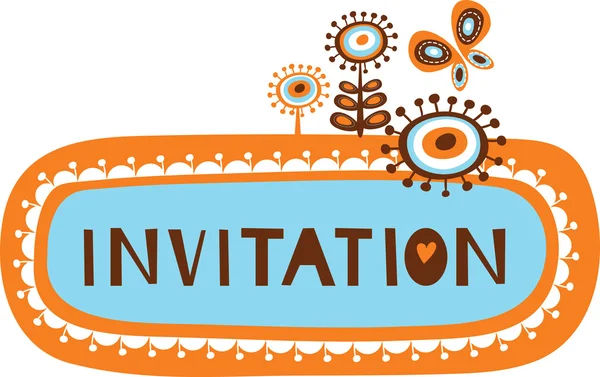 Cute invitation template — Stock Vector