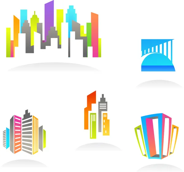 Immobilier et construction icônes / logos - 3 — Image vectorielle