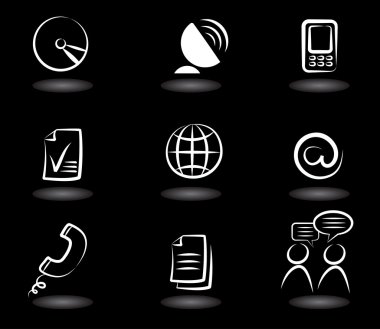 Communication icons 4 clipart