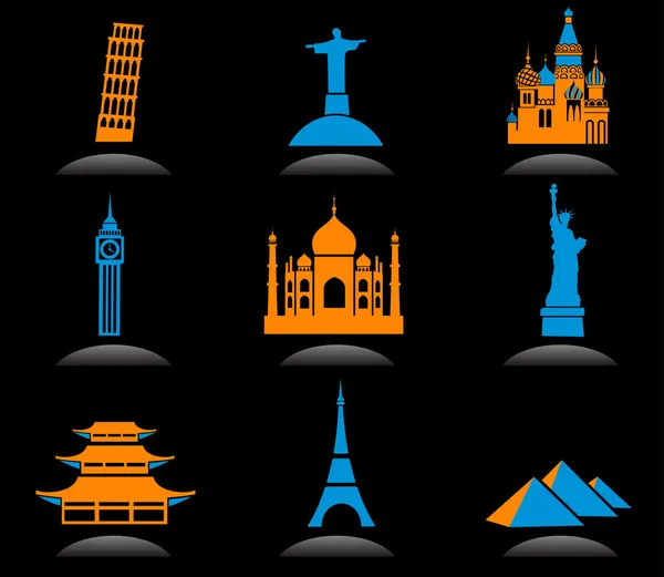 Icônes emblématiques internationales - 2 — Image vectorielle